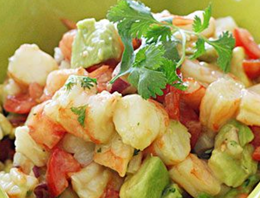 Shrimp and avocodo salad